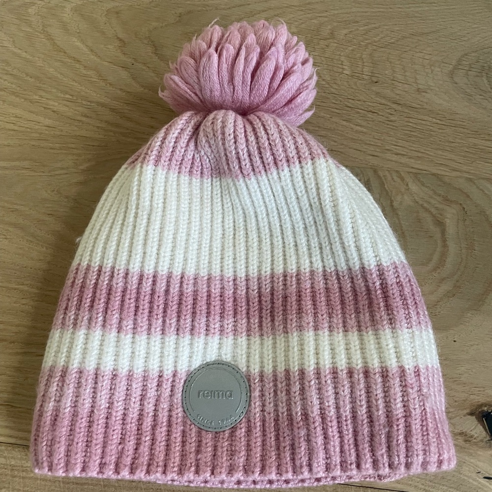 REIMA Girls' Merino Wool Beanie Winter Hat (fleece lining) 2-4 years old